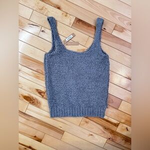 Skims Cozy Knit Ultra Soft Gray Tank Top Womens S/M NWT